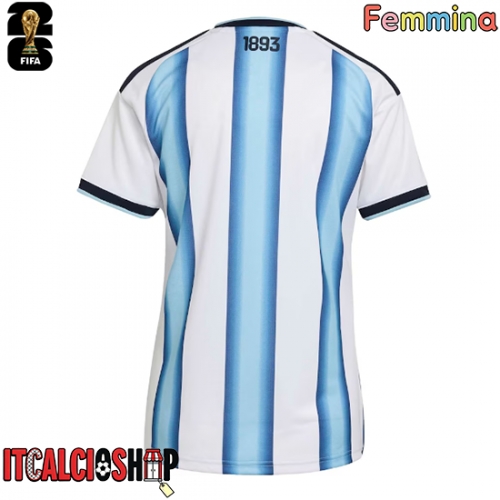 Argentina Prima Maglia Femmina Mondiali 2026 Manica Corta